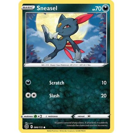 Sneasel 86/172 - SWSH09 Brilliant Stars Reverse Holofoil