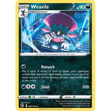 Weavile 87/172 - SWSH09 Brilliant Stars