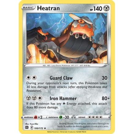 Heatran 100/172 - SWSH09 Brilliant Stars Reverse Holofoil