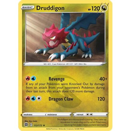 Druddigon 113/172 - SWSH09 Brilliant Stars Reverse Holofoil