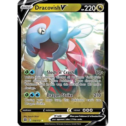 Dracovish V 114/172 - SWSH09 Brilliant Stars Holofoil