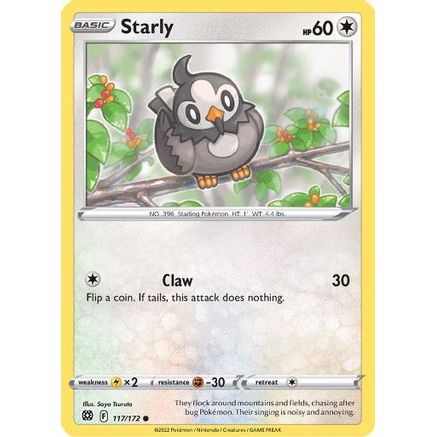 Starly 117/172 - SWSH09 Brilliant Stars Reverse Holofoil