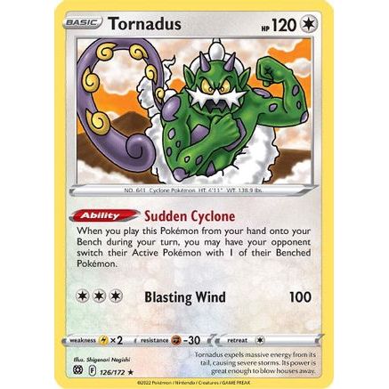 Tornadus 126/172 - SWSH09 Brilliant Stars Reverse Holofoil
