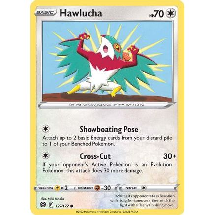 Hawlucha 127/172 - SWSH09 Brilliant Stars Reverse Holofoil