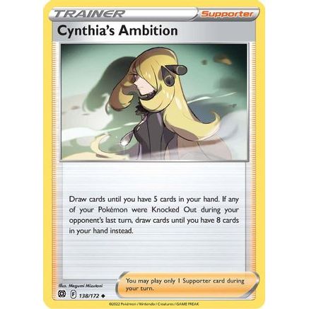 Cynthia's Ambition 138/172 - SWSH09 Brilliant Stars Reverse Holofoil