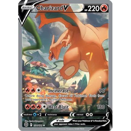 Charizard V (Alternate Full Art) 154/172 - SWSH09 Brilliant Stars Holofoil
