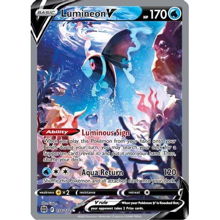 Lumineon V (Alternate Full Art) 156/172 - SWSH09 Brilliant Stars Holofoil