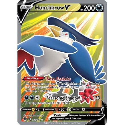Honchkrow V (Full Art) 161/172 - SWSH09 Brilliant Stars Holofoil