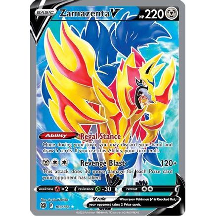 Zamazenta V (Full Art) 163/172 - SWSH09 Brilliant Stars Holofoil
