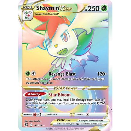 Shaymin VSTAR (Secret) 173/172 - SWSH09 Brilliant Stars Holofoil