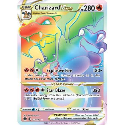 Charizard VSTAR (Secret) 174/172 - SWSH09 Brilliant Stars Holofoil