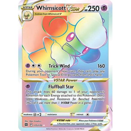 Whimsicott VSTAR (Secret) 175/172 - SWSH09 Brilliant Stars Holofoil