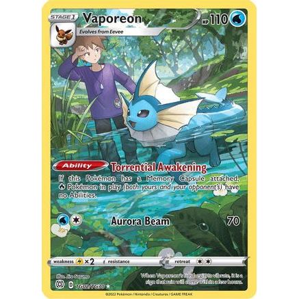Vaporeon TG02/30 - SWSH09 Brilliant Stars Trainer Gallery Holofoil