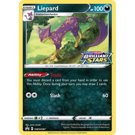 Liepard - SWSH187 SWSH187/307 - SWSH Sword & Shield Promo Cards Holofoil