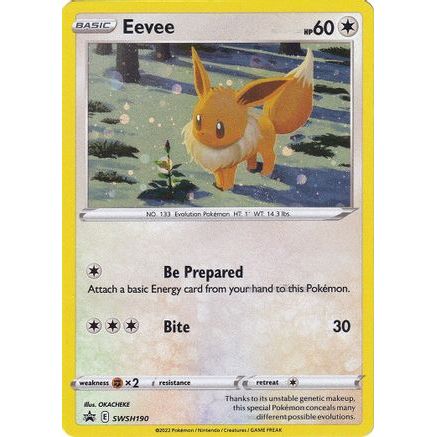 Eevee - SWSH190 SWSH190/307 - SWSH Sword & Shield Promo Cards Holofoil