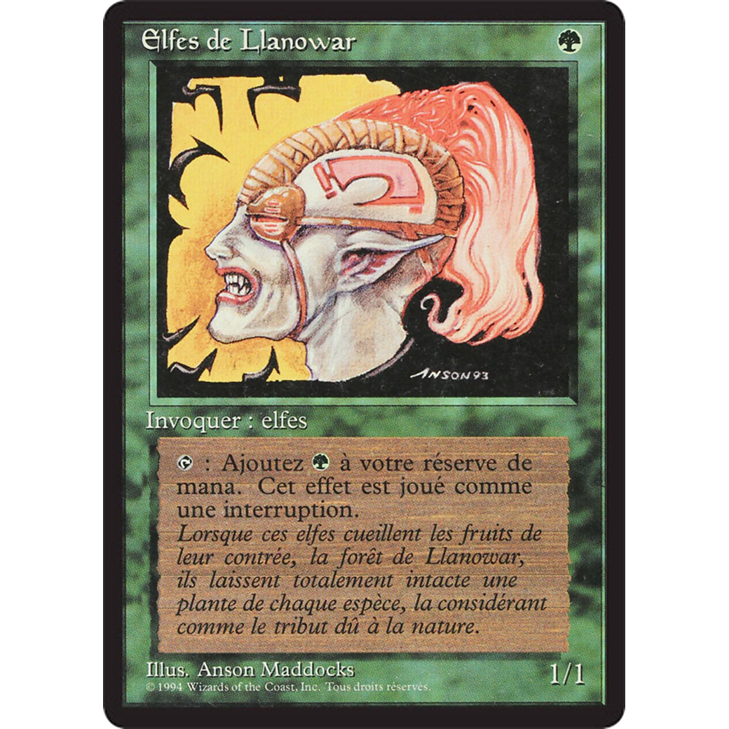 Llanowar Elves (FBB-) - Foreign Black Border
