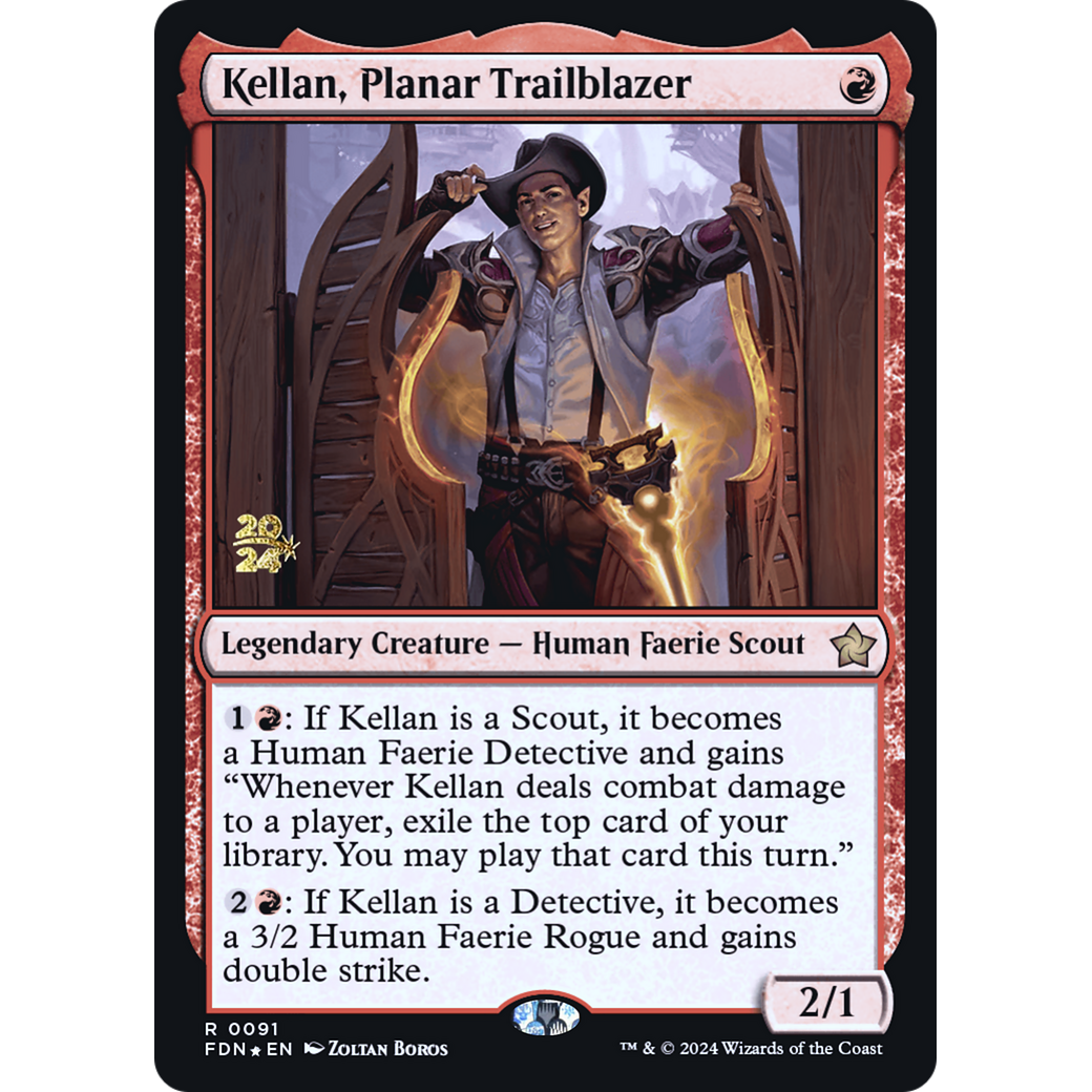 Kellan, Planar Trailblazer (PRE-91S) - Foundations Promos Foil