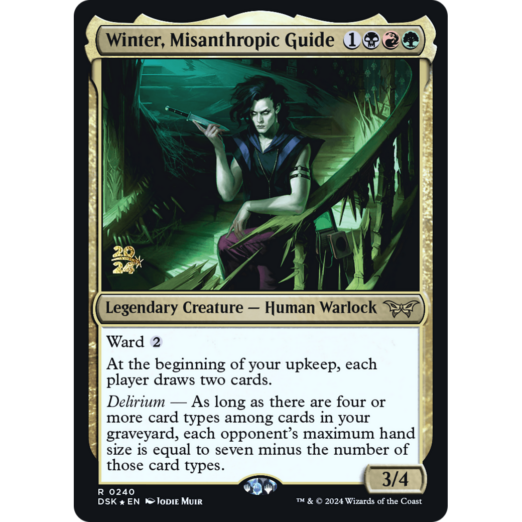 Winter, Misanthropic Guide (PRE-240S) - Duskmourn: House of Horror Promos Foil