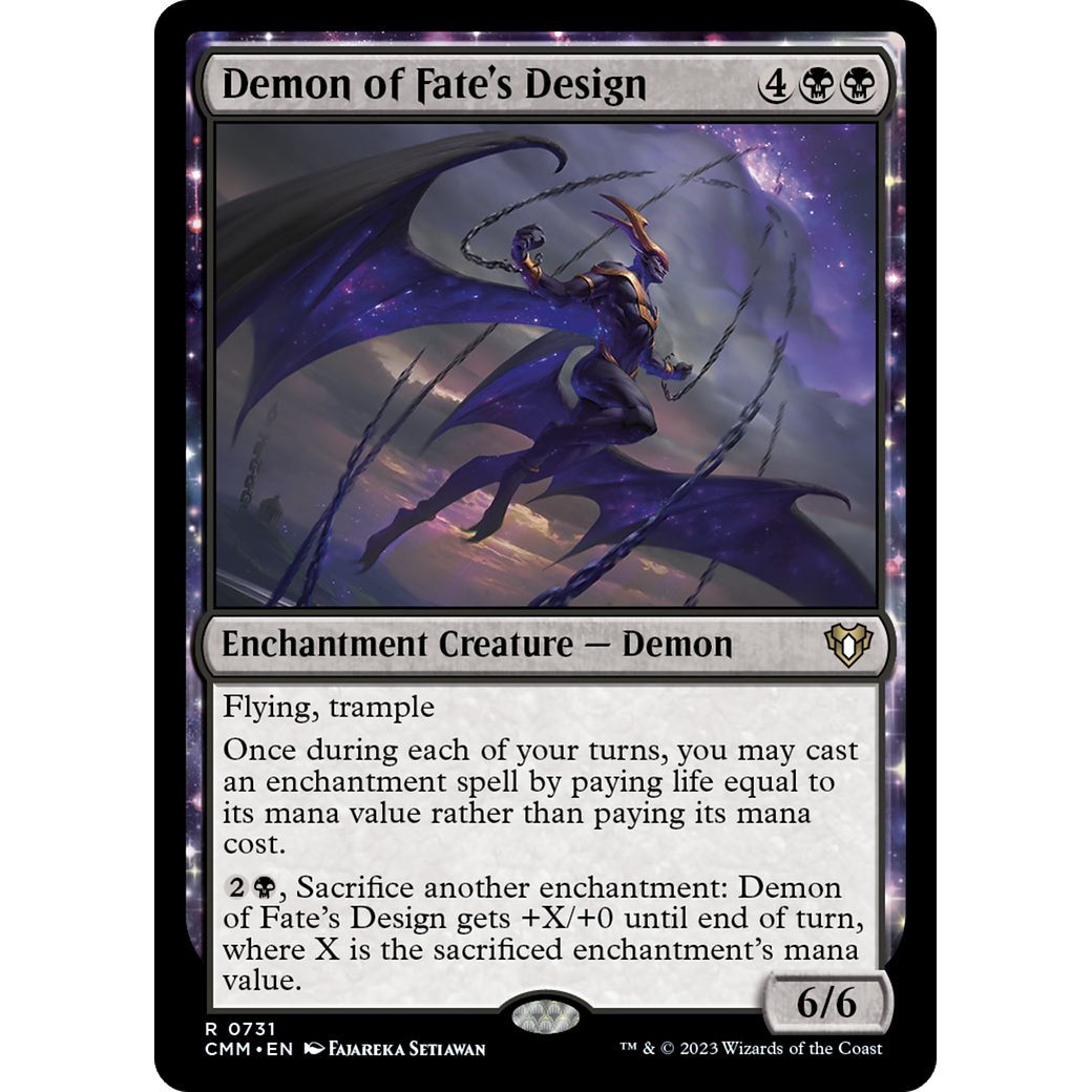 Demon of Fate's Design (CMM-731) - Commander Masters: (enchantment)