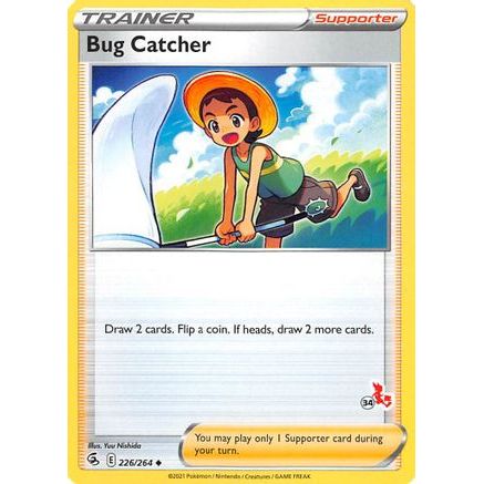 Bug Catcher - 226/264 (#34 Cinderace Stamped) - Battle Academy 2022