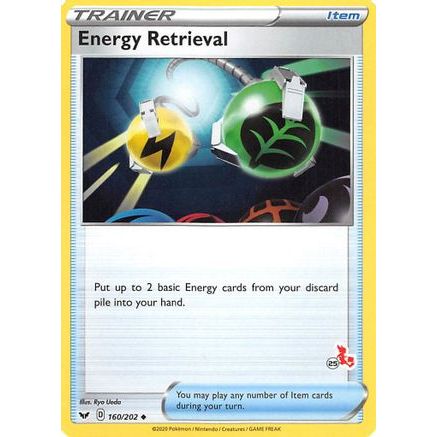 Energy Retrieval - 160/202 (#25 Cinderace Stamped) - Battle Academy 2022