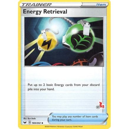 Energy Retrieval - 160/202 (#37 Cinderace Stamped) - Battle Academy 2022