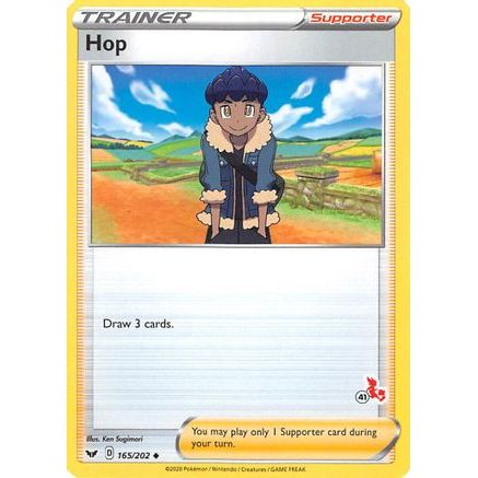 Hop - 165/202 (#41 Cinderace Stamped) - Battle Academy 2022