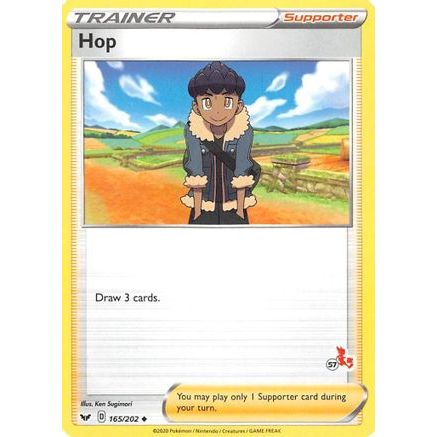 Hop - 165/202 (#57 Cinderace Stamped) - Battle Academy 2022