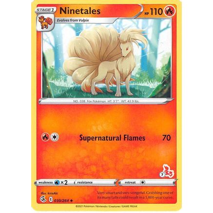 Ninetales - 030/264 (#7 Cinderace Stamped) 30 - Battle Academy 2022