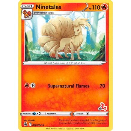Ninetales - 030/264 (#23 Cinderace Stamped) - Battle Academy 2022
