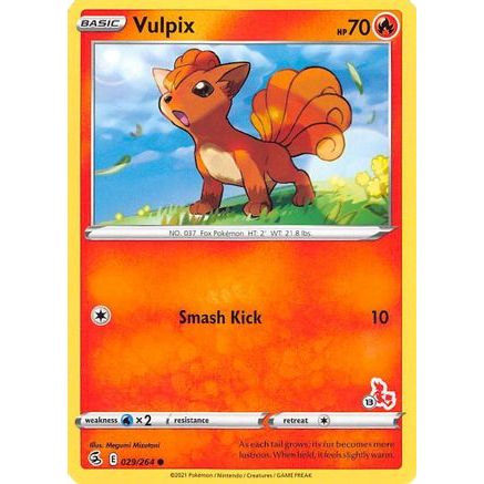 Vulpix - 029/264 (#13 Cinderace Stamped) - Battle Academy 2022