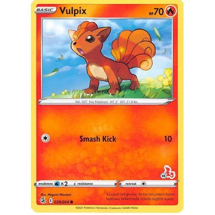 Vulpix - 029/264 (#18 Cinderace Stamped) - Battle Academy 2022