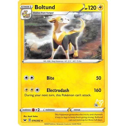 Boltund - 076/202 (#16 Pikachu Stamped) 76 - Battle Academy 2022