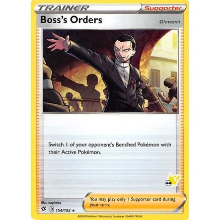 Boss's Orders - 154/192 (#44 Pikachu Stamped) 154 - Battle Academy 2022