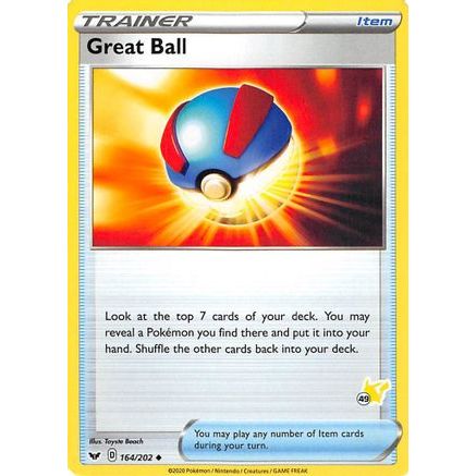 Great Ball - 164/202 (#49 Pikachu Stamped) - Battle Academy 2022