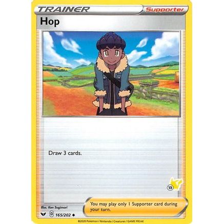 Hop - 165/202 (#13 Pikachu Stamped) - Battle Academy 2022