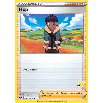 Hop - 165/202 (#33 Pikachu Stamped) - Battle Academy 2022