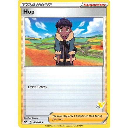 Hop - 165/202 (#42 Pikachu Stamped) - Battle Academy 2022