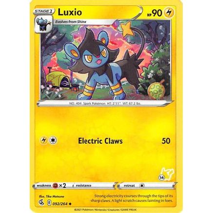 Luxio - 092/264 (#14 Pikachu Stamped) - Battle Academy 2022
