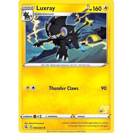 Luxray - 096/264 (#47 Pikachu Stamped) - Battle Academy 2022