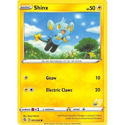 Shinx - 091/264 (#45 Pikachu Stamped) - Battle Academy 2022