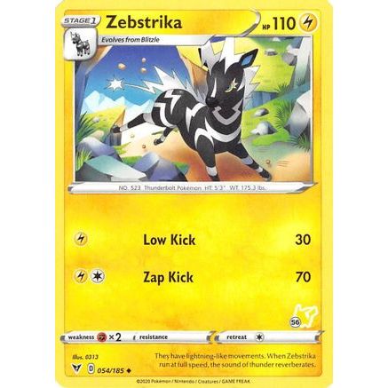 Zebstrika - 054/185 (#56 Pikachu Stamped) - Battle Academy 2022