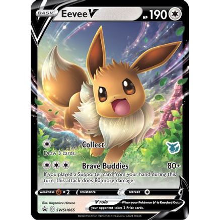 Eevee V - SWSH065 (Eevee Stamped) SWSH065 - Battle Academy 2022 Holofoil