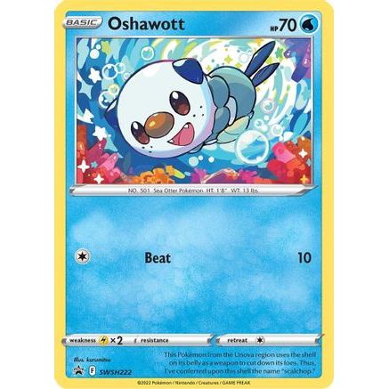 Oshawott - SWSH222 SWSH222/307 - SWSH Sword & Shield Promo Cards Holofoil