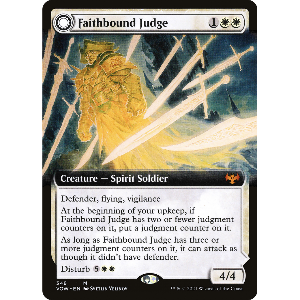 Faithbound Judge (Extended Art) (VOW-348) - Innistrad: Crimson Vow: (Extended Art, Double Faced Transform) Foil