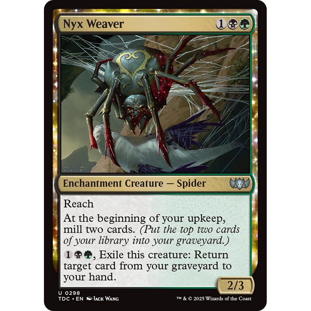 Nyx Weaver (TDC-298) - Commander: Tarkir: Dragonstorm: (enchantment)