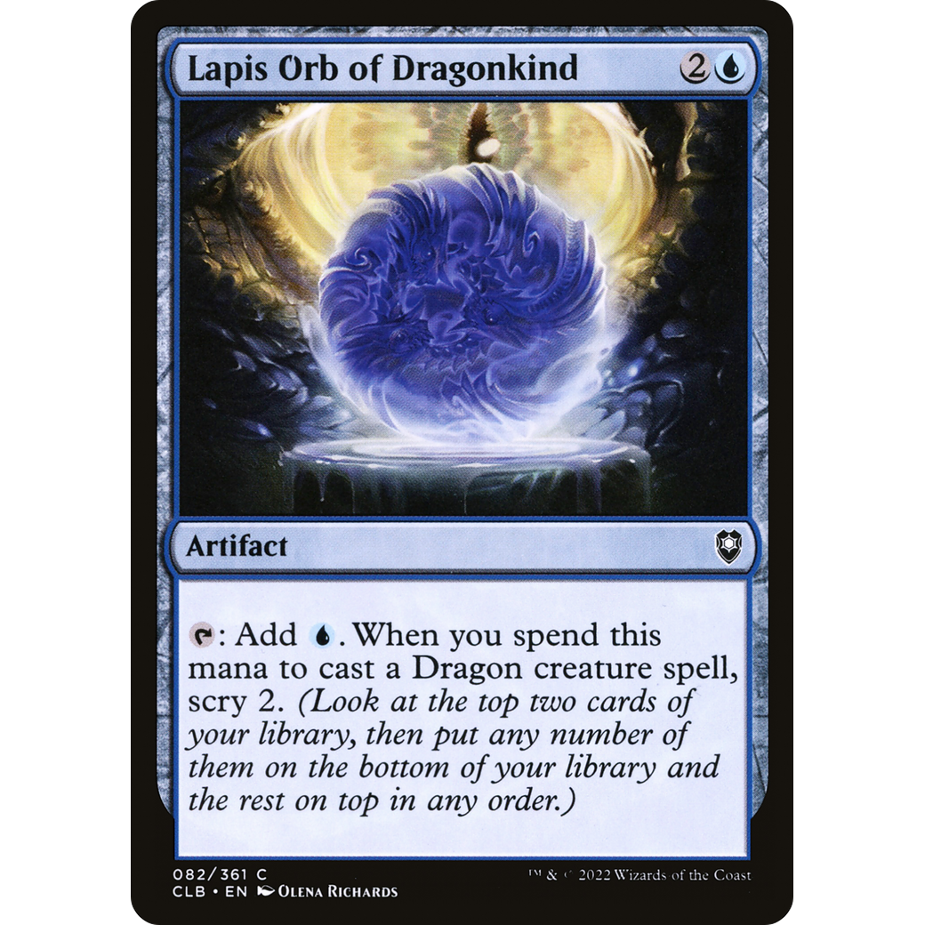 Lapis Orb of Dragonkind (CLB-082) - Commander Legends: Battle for Baldur's Gate