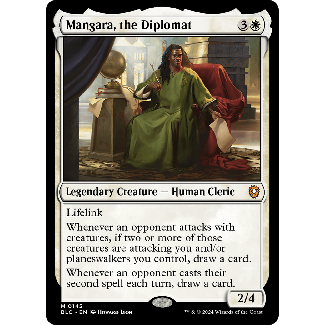 Mangara, the Diplomat (BLC-145) - Bloomburrow Commander