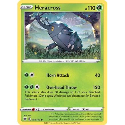 Heracross 8/189 - SWSH10 Astral Radiance Reverse Holofoil