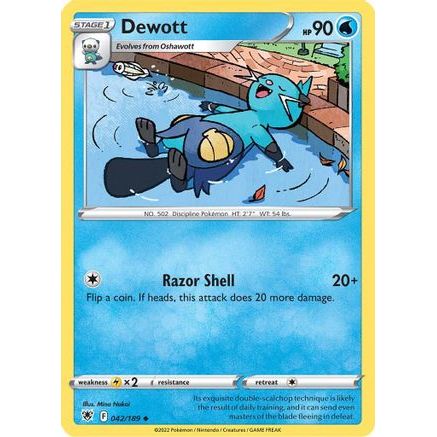 Dewott 42/189 - SWSH10 Astral Radiance Reverse Holofoil
